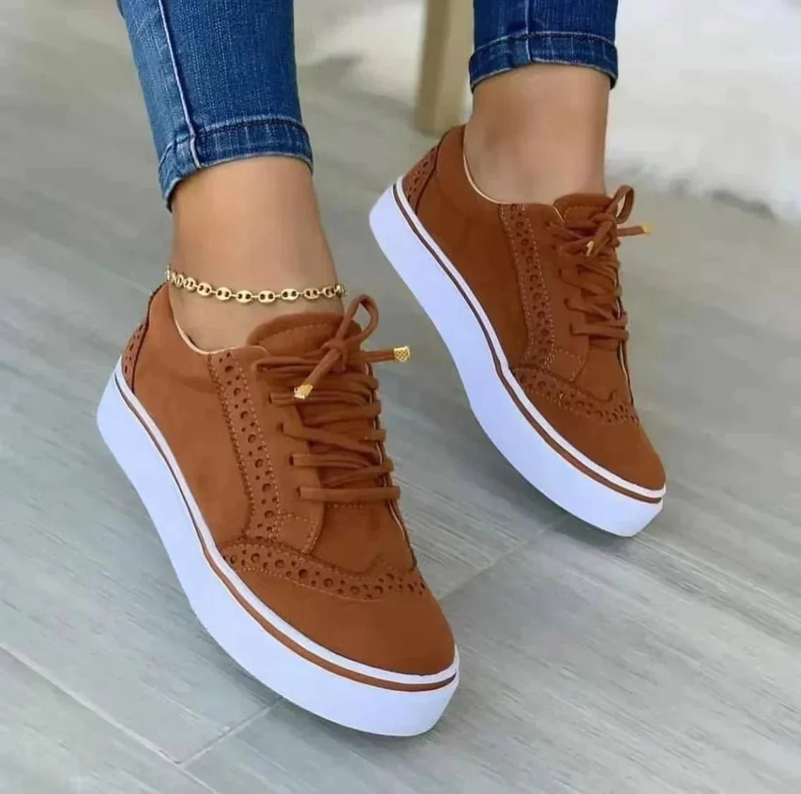 Image of Women's Lace-Up Platform Sneakers