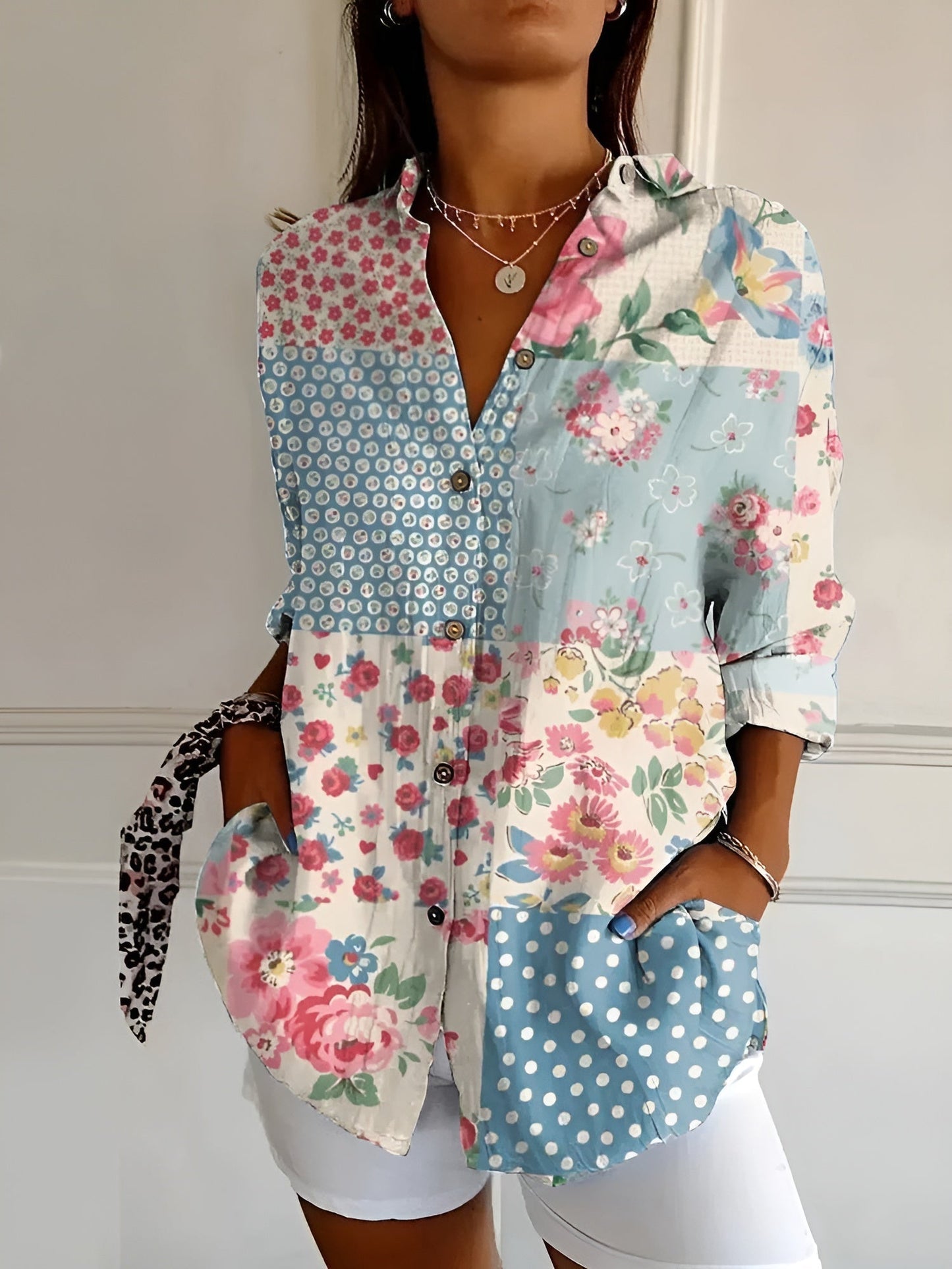 Image of Women's Long Sleeve Button-Down Blouse