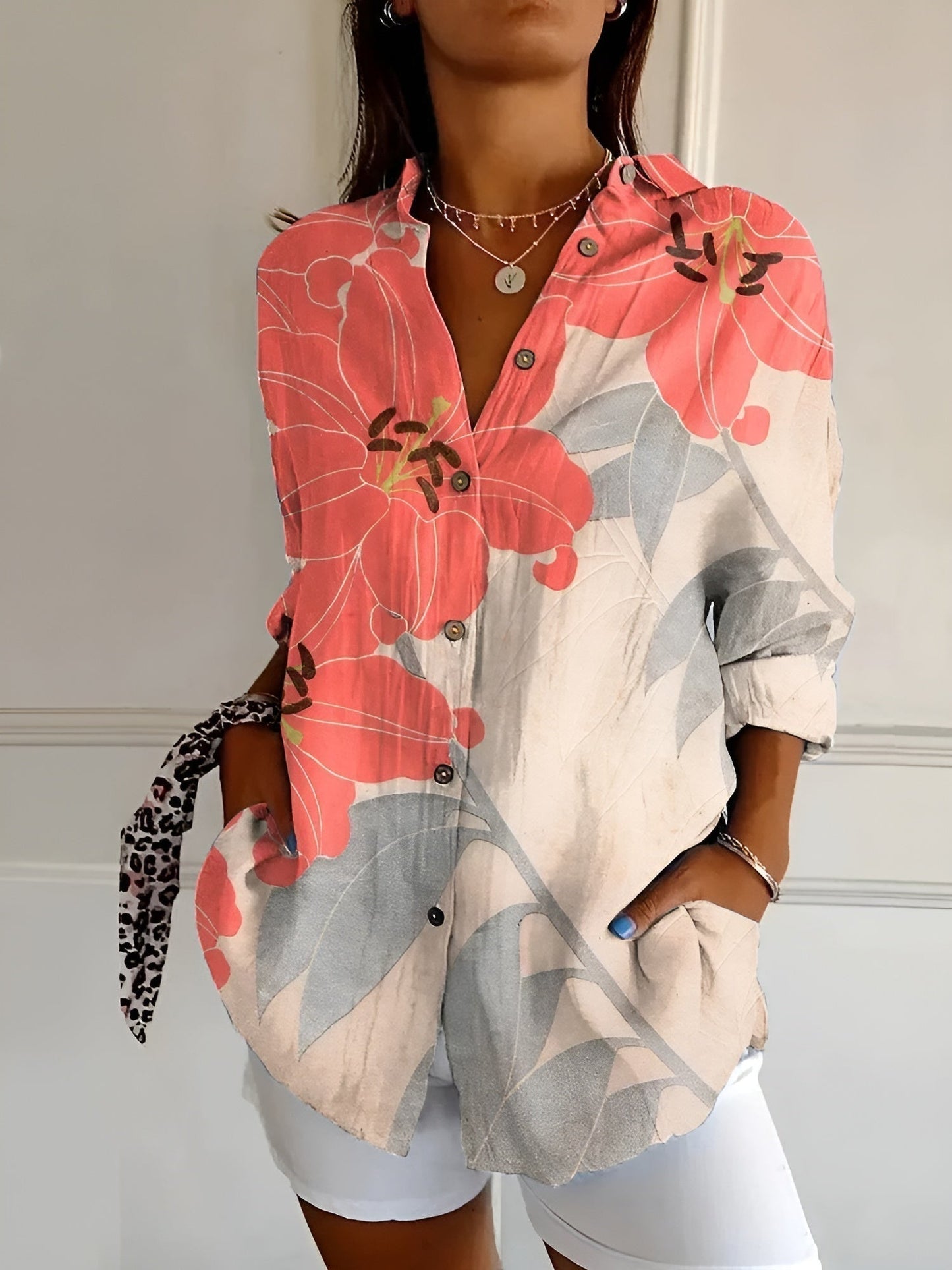 Image of Women's Long Sleeve Button-Down Blouse