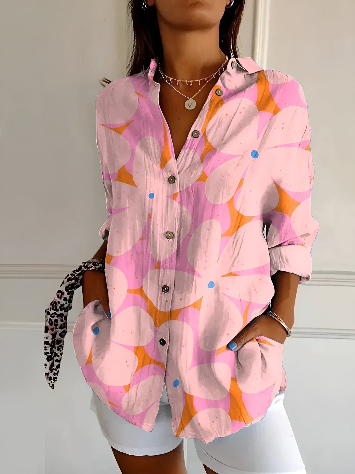 Image of Women's Long Sleeve Button-Down Blouse