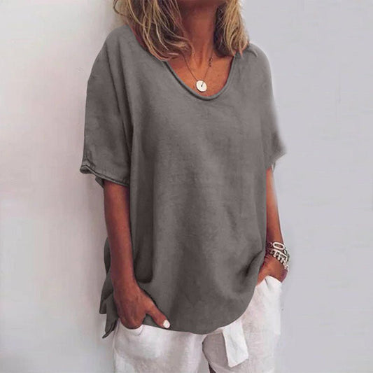 Image of Women's Oversized Short Sleeve Blouse
