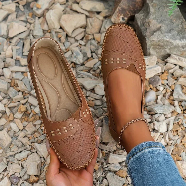 Image of Women's Perforated Slip-On Loafers