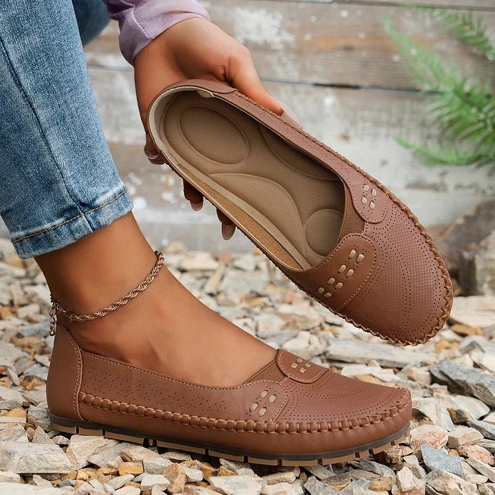 Image of Women's Perforated Slip-On Loafers
