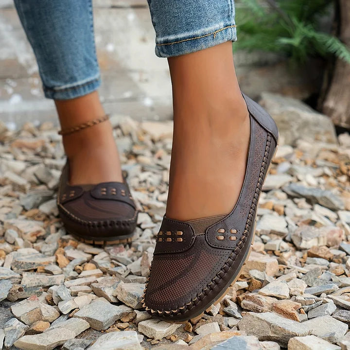 Image of Women's Slip-On Perforated Flats