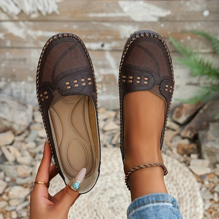 Image of Women's Slip-On Perforated Flats
