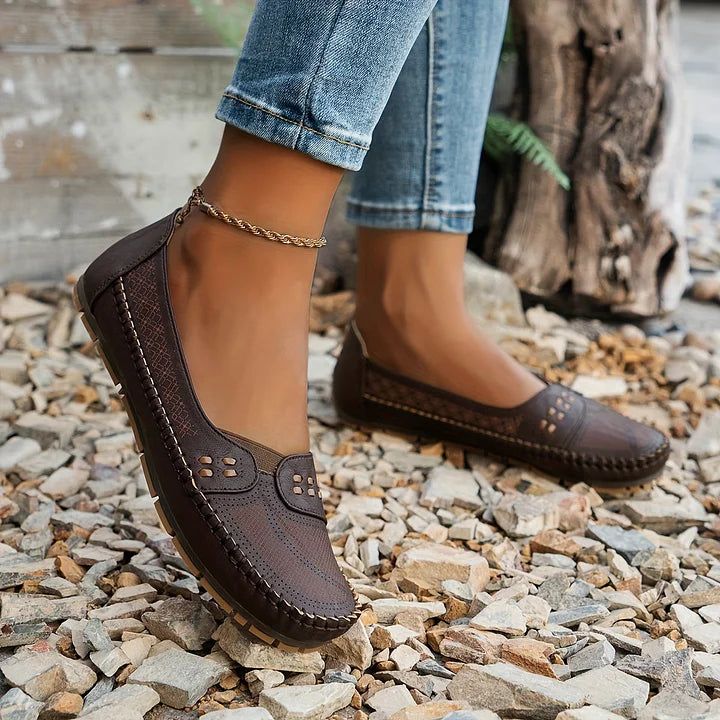 Image of Women's Slip-On Perforated Flats