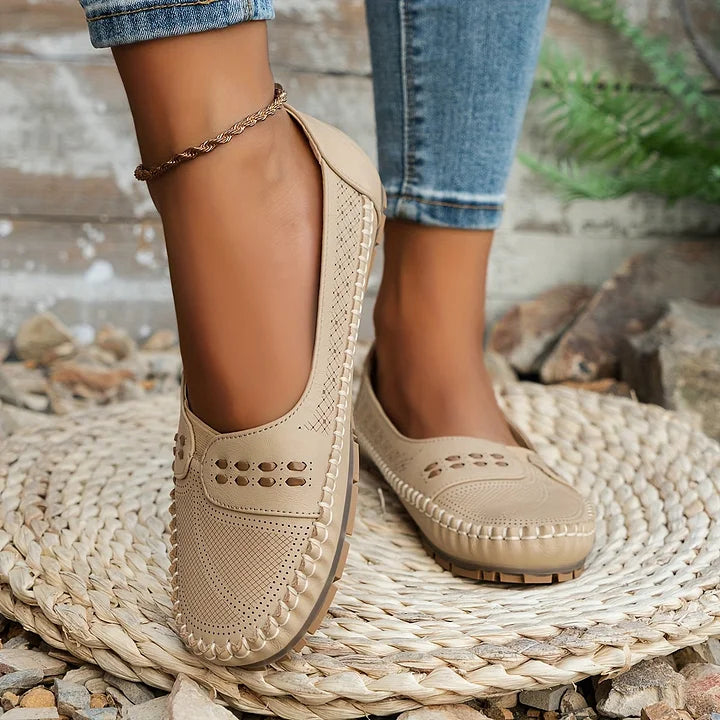 Image of Women's Slip-On Perforated Flats
