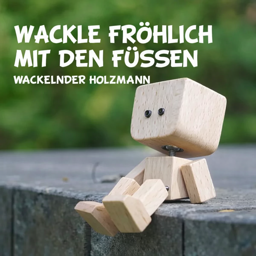 Wooden Decorative Figure | Movable Rocking Function | Changeable Faces | WobbleWood