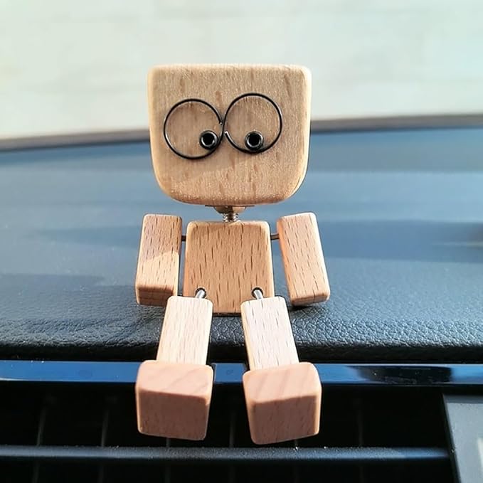 Wooden Decorative Figure | Movable Rocking Function | Changeable Faces | WobbleWood