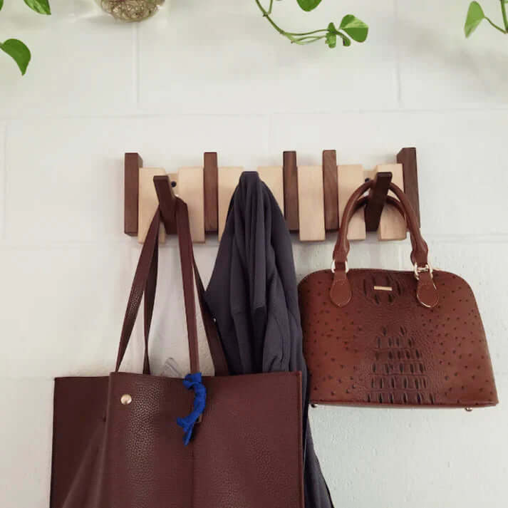 Wooden Piano Coat Rack for the Entrance