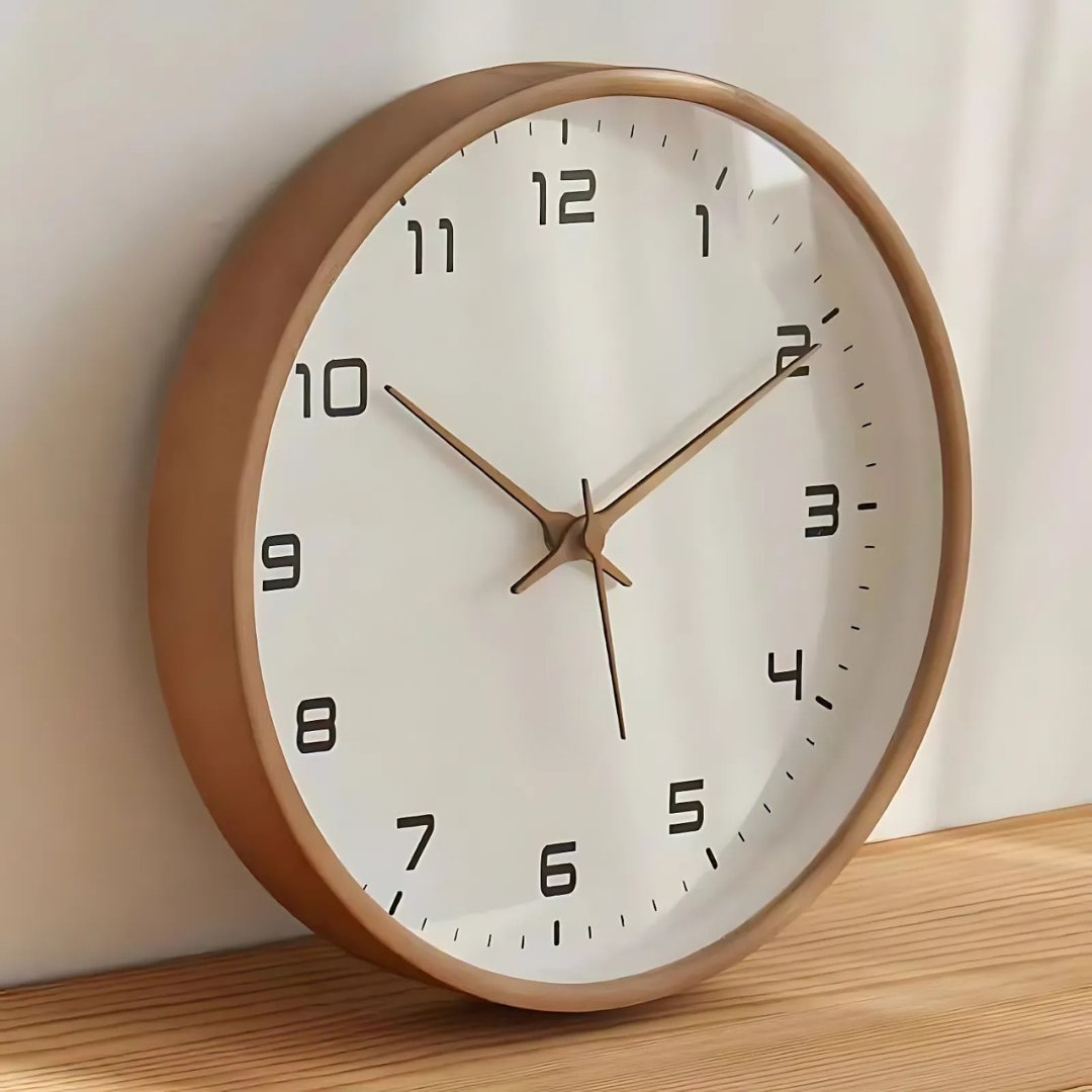 Wooden Wall Clock with Sophisticated Design Woodland – Natural Charm and Elegance – Perfect for Nature Lovers and Boho Style