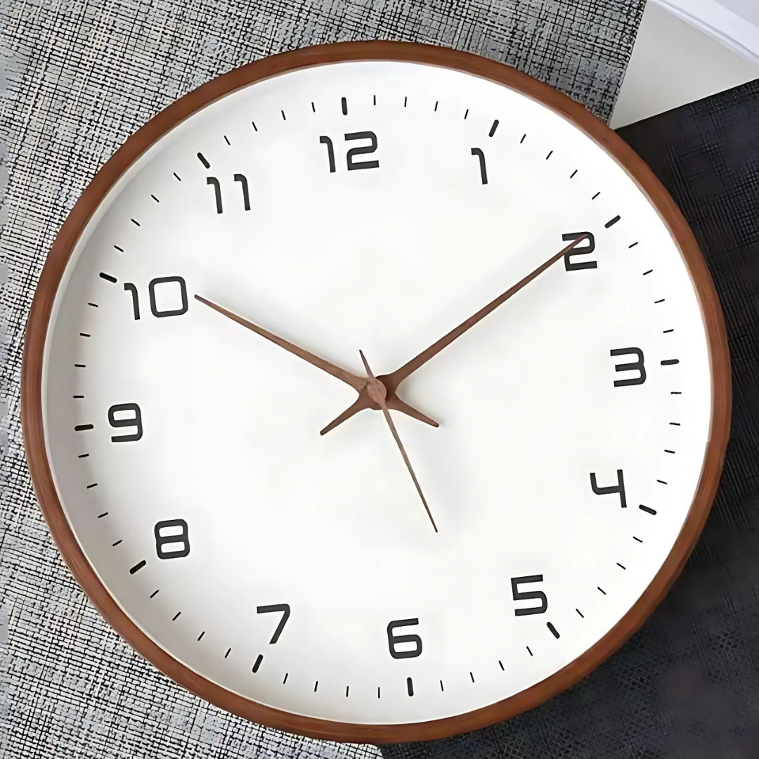 Wooden Wall Clock with Sophisticated Design Woodland – Natural Charm and Elegance – Perfect for Nature Lovers and Boho Style