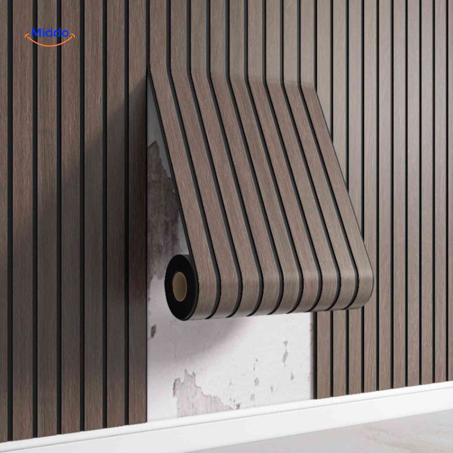 Woodline™ Wall Panels | 3D Effect, Wood Texture, Self-Adhesive