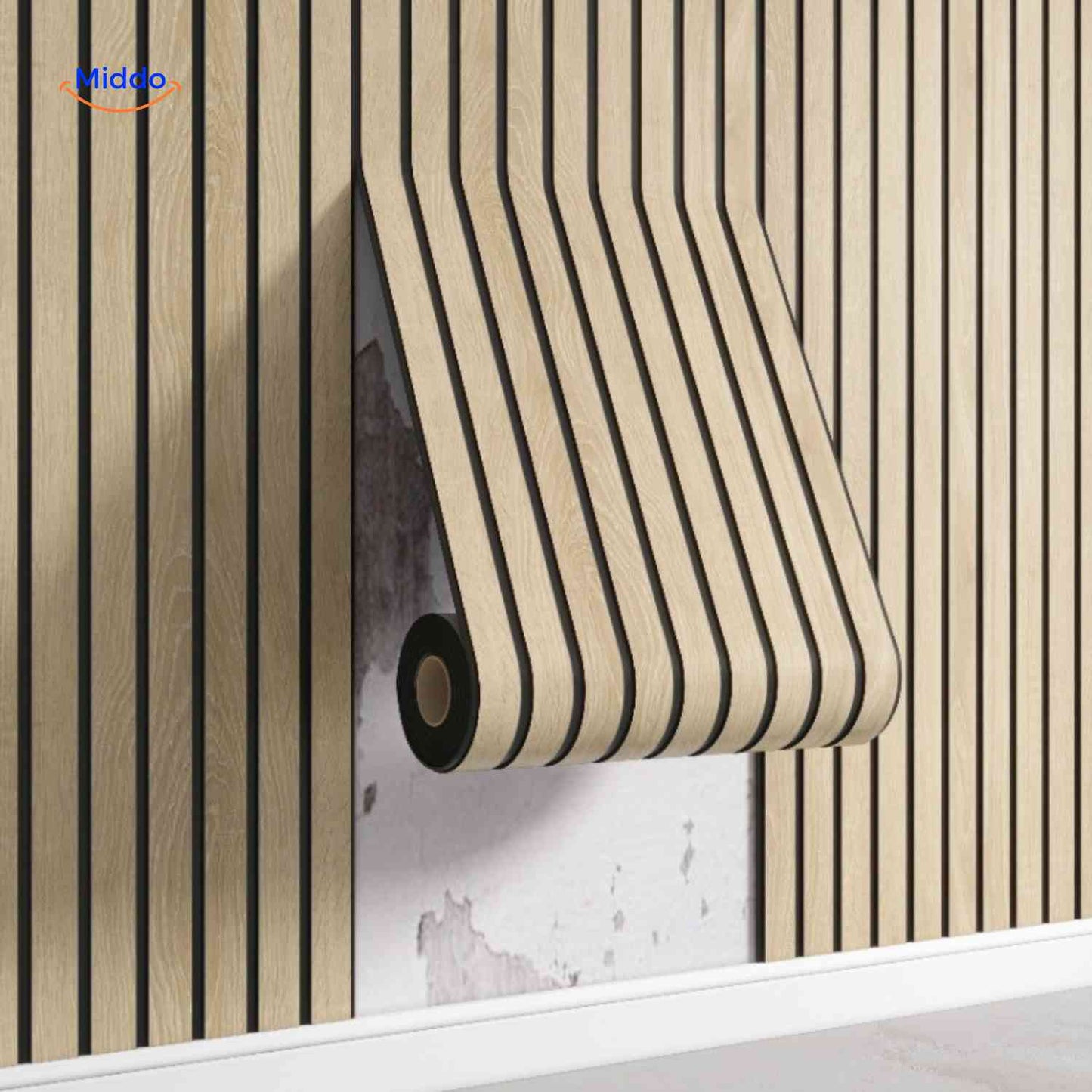 Woodline™ Wall Panels | 3D Effect, Wood Texture, Self-Adhesive