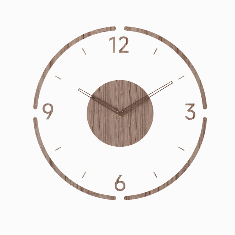 Yara Wall Clock in Scandinavian Style – Elegant Wall Clock for Living Room Made of Wood